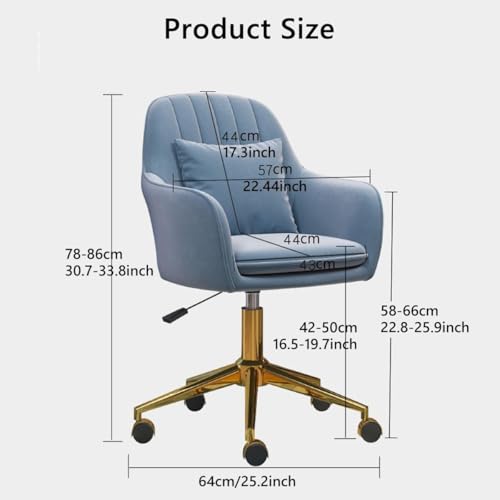 NMVAWIPT 360° Drehbarer Schreibtischstuhl for Das Homeoffice Mit Rollen, Höhenverstellbarer Ergonomischer Computer-Gaming-Stühle Mit Weich Gepolsterter Sitzfläche(Light Grey) von NMVAWIPT