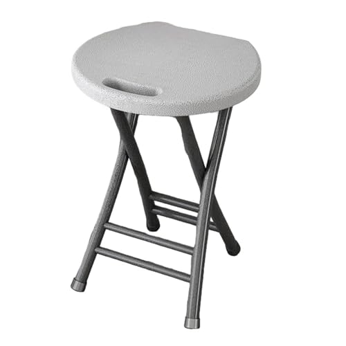 NMVAWIPT 4 Stück Camping-Klapphocker Aus Kunststoff Mit Griff, Tragbare, Langlebige Bar- Und Esszimmerstühle for Den Außenbereich(Gray) von NMVAWIPT