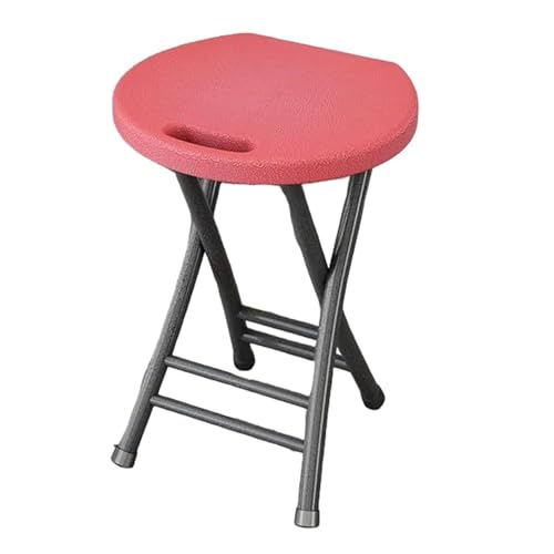 NMVAWIPT 4 Stück Camping-Klapphocker Aus Kunststoff Mit Griff, Tragbare, Langlebige Bar- Und Esszimmerstühle for Den Außenbereich(Pink) von NMVAWIPT