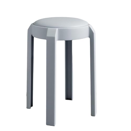 NMVAWIPT 4 Stück - Küchenhocker Aus Kunststoff, Stapelbarer Esszimmerstuhl, Gepolsterte Barhocker for Die Theke, Tragbar Wohnheim, Schminktisch, Schlafzimmer, Veranstaltung(Blue) von NMVAWIPT