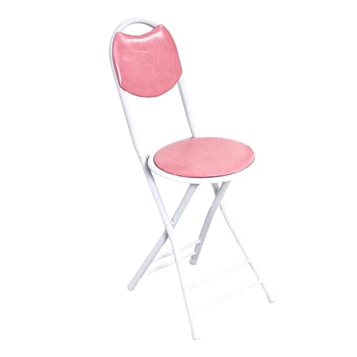 NMVAWIPT 4 Stücke Faltbare Esszimmer Stuhl Mit Gepolsterte Sitz Tragbare Bar Hocker for Home Office Küche(Pink) von NMVAWIPT