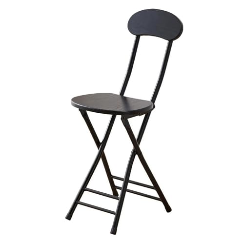NMVAWIPT 4-teilig - Klappbarer Barhocker, Küchenfrühstücksstuhl Mit Rückenlehne Und Fußstütze(Black) von NMVAWIPT