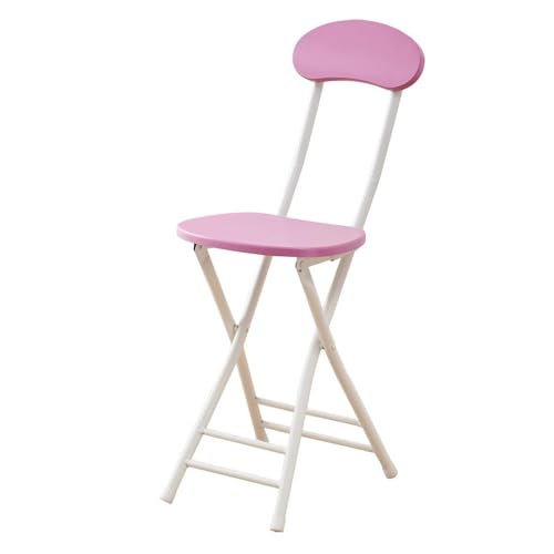NMVAWIPT 4-teilig - Klappbarer Barhocker, Küchenfrühstücksstuhl Mit Rückenlehne Und Fußstütze(Pink) von NMVAWIPT