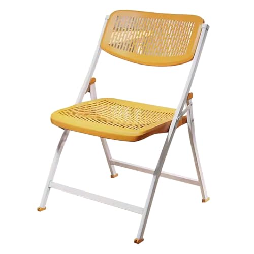 NMVAWIPT 4-teiliger, Klappbarer Bürostuhl Aus Kunststoff Mit Stahlrahmen, Stapelbar Und Tragbar for Hochzeitsfeiern Im Innen- Außenbereich(#5) von NMVAWIPT