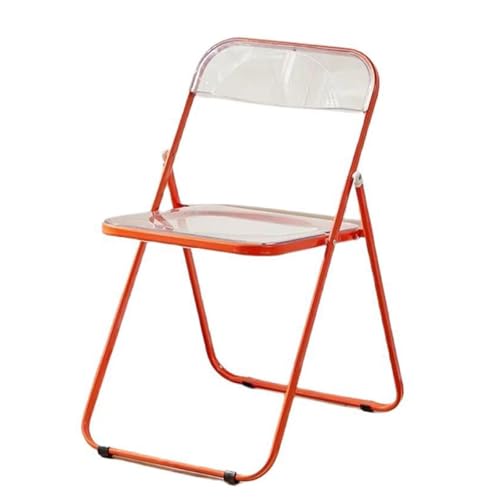 NMVAWIPT 4-teiliger Klappstuhl Aus Acryl for Büro, Zuhause, Badezimmer, Wohnzimmer, Esszimmerstuhl Ohne Armlehnen, Stapelbare Und Klappbare Stühle(Color 10) von NMVAWIPT