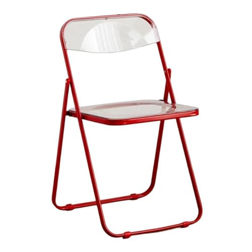 NMVAWIPT 4-teiliger Klappstuhl Aus Acryl for Büro, Zuhause, Badezimmer, Wohnzimmer, Esszimmerstuhl Ohne Armlehnen, Stapelbare Und Klappbare Stühle(Color 14) von NMVAWIPT