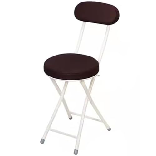 NMVAWIPT 4-teiliger Klappstuhl Aus Atmungsaktivem Netzgewebe Mit Gepolsterter Sitzfläche – Leichte Klappstühle for Zuhause, Büro Und Veranstaltungen(Brown) von NMVAWIPT