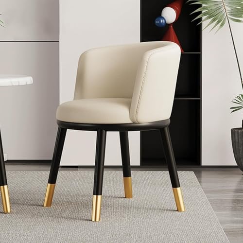 NMVAWIPT 4-teiliger Ledersessel, Lobby-Stuhl for Schlafzimmer, Arbeitszimmer, Schreibtisch, Moderne Esszimmerstühle for Küche Und Restaurant(Beige) von NMVAWIPT