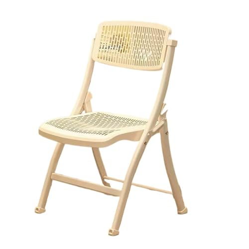 NMVAWIPT 4er-Pack Klappbare Esszimmerstühle Aus Kunststoff – 18 Zoll Leichtes Event Mit Rückenlehne, Hohldesign for Büro, Küche, Konferenzräume(White) von NMVAWIPT