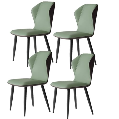 NMVAWIPT 4er-Pack Moderne Esszimmerstühle Mit Sitzfläche Aus PU-Leder Und Beinen Kohlenstoffstahl for Küche Wohnzimmer(Green,A) von NMVAWIPT