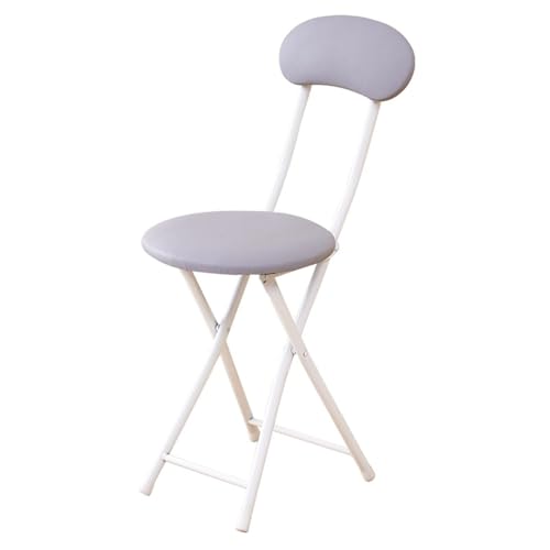 NMVAWIPT 4er-Set Klappbare Barhocker Mit Rückenlehne, Gepolsterte Stühle In Thekenhöhe for Küche, Camping, Zuhause Und Outdoor(Gray) von NMVAWIPT