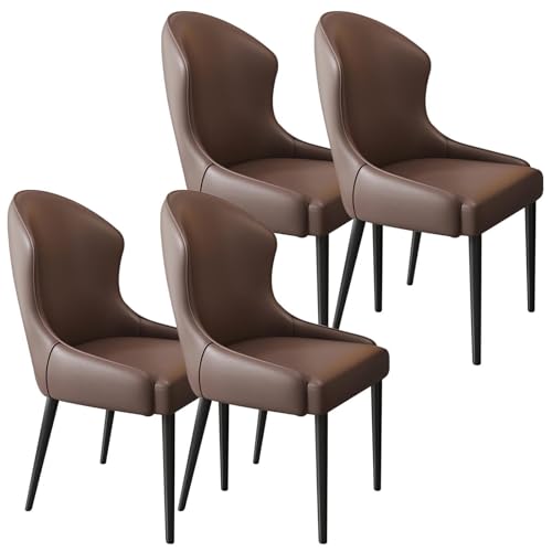 NMVAWIPT 4er-Set Moderne Esszimmerstühle Aus PU-Leder, Metallbeine, Bequeme Gepolsterte Rückenlehne, Wohnzimmer- Und Küchenmöbel(Color 5) von NMVAWIPT