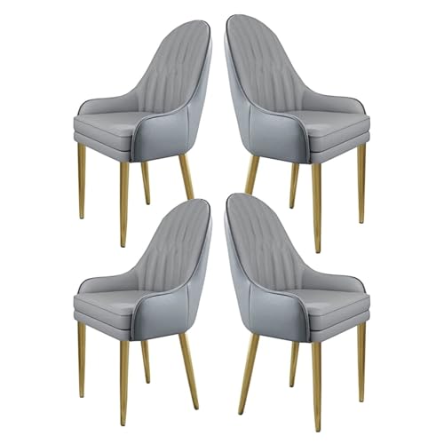 NMVAWIPT 4er-Set Moderne Esszimmerstühle Mit Dickem Kissen Und Goldenem Metallfuß(Color 2) von NMVAWIPT