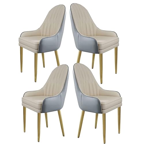 NMVAWIPT 4er-Set Moderne Esszimmerstühle Mit Dickem Kissen Und Goldenem Metallfuß(Color 3) von NMVAWIPT