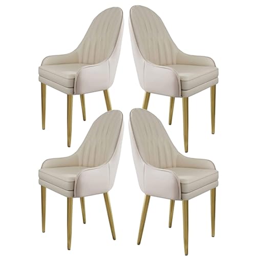 NMVAWIPT 4er-Set Moderne Esszimmerstühle Mit Dickem Kissen Und Goldenem Metallfuß(Color 5) von NMVAWIPT