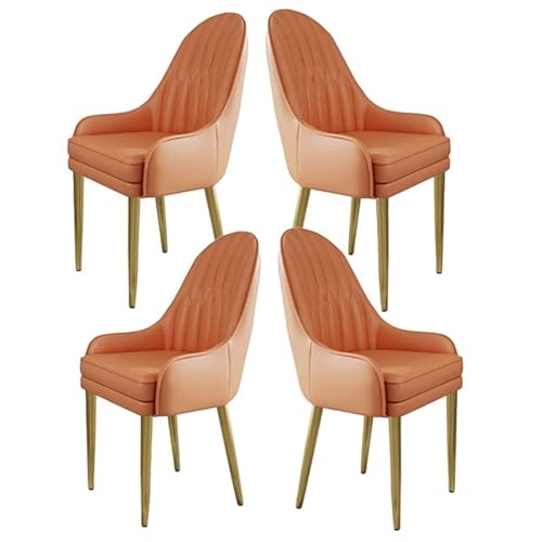 NMVAWIPT 4er-Set Moderne Esszimmerstühle Mit Dickem Kissen Und Goldenem Metallfuß(Color 6) von NMVAWIPT