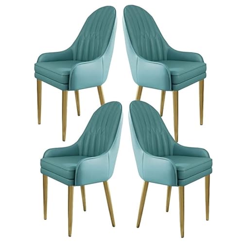 NMVAWIPT 4er-Set Moderne Esszimmerstühle Mit Dickem Kissen Und Goldenem Metallfuß(Color 7) von NMVAWIPT
