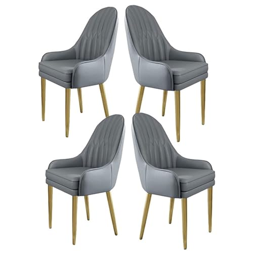 NMVAWIPT 4er-Set Moderne Esszimmerstühle Mit Dickem Kissen Und Goldenem Metallfuß(Color 8) von NMVAWIPT