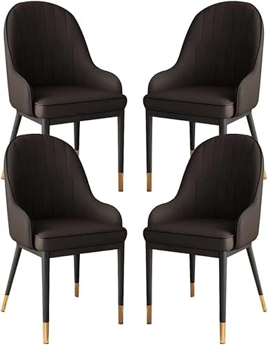 NMVAWIPT 4er-Set Moderne Esszimmerstühle Mit Sitzfläche Aus PU-Leder Und Beinen Eisen, Ergonomisches Design for Küche Oder Esszimmer(Style2) von NMVAWIPT