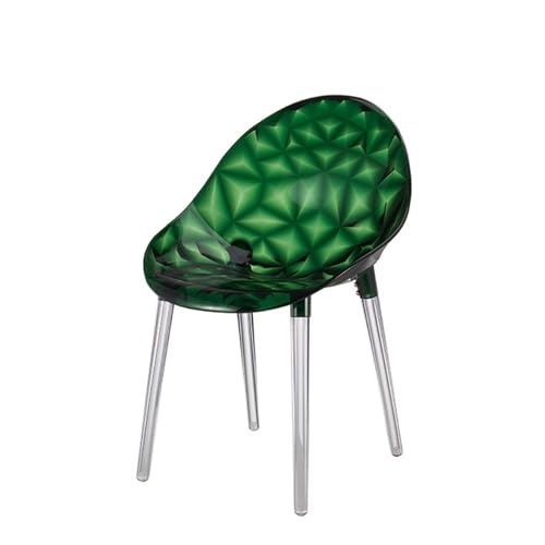 NMVAWIPT 4er-Set Moderne Transparente Esszimmerstühle, Klare Acryl-Seitenstühle for Küche Und Wohnzimmer(Green) von NMVAWIPT