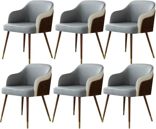 NMVAWIPT 6 Stück Moderne Esszimmerstühle Mit Polsterung Und Sitzfläche Aus Mikrofaserleder Beinen Buchenholz for Das Wohnzimmer(#8) von NMVAWIPT