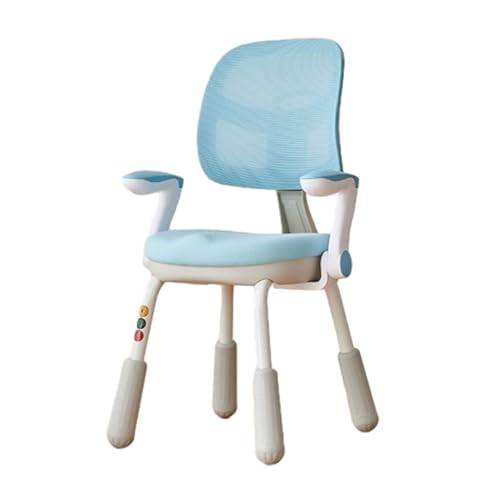 NMVAWIPT Arbeitsstuhl for Studenten, Höhenverstellbare Sattelförmige Schreibtischstühle Mit Atmungsaktivem Netzgewebe Und Hochklappbaren Armlehnen, Platzsparend(Blue) von NMVAWIPT