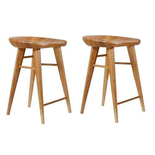 NMVAWIPT Barhocker Aus Holz, 2er-Set Mit Fußstütze for Küchentheke, Frühstücksinsel, Esszimmerstuhl(C,55cm Sitting Height) von NMVAWIPT