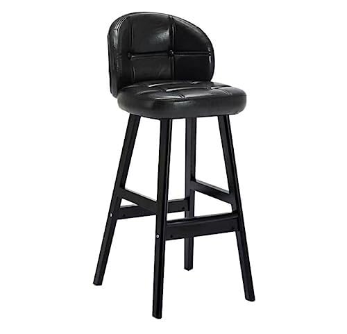 NMVAWIPT Barhocker Mit Fußstütze, PU-Leder, Küchenbarstühle, Vintage-Barhocker, Bar-Esszimmerstühle Aus Holz for Das Frühstück Zu Hause(Color 2) von NMVAWIPT