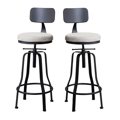 NMVAWIPT Barhocker Stuhl 2er Set, Drehhocker Mit Samt, Moderner Thekenhocker for Kücheninsel, Wohnzimmer(Black) von NMVAWIPT
