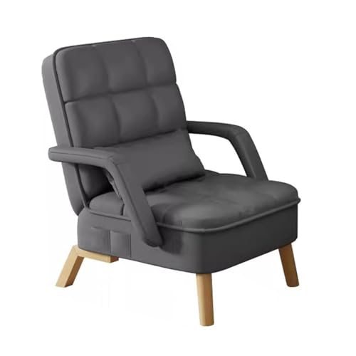 NMVAWIPT Bequemer Relaxsessel Mit Akzentsofa for Schlafzimmer Und Wohnzimmer – Moderner Loungesessel Mit Armlehnen Und 150 Kg Tragkraft(Dark Grey,Without) von NMVAWIPT