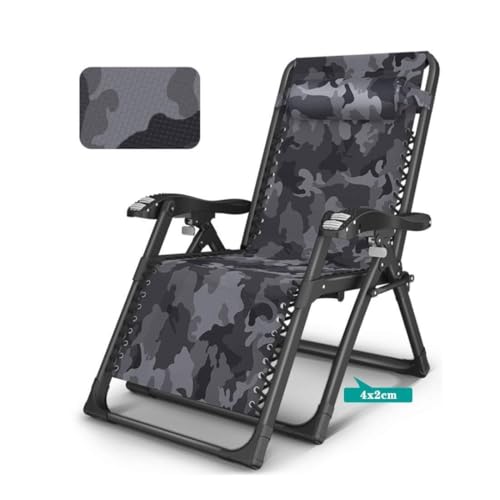 NMVAWIPT Büro-Zero-Gravity-Liegestuhl for Drinnen Und Draußen, Faltbare Liege, Garten-Camping-Liegestuhl(Gray) von NMVAWIPT