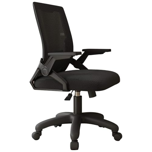 NMVAWIPT Bürostuhl Mit Mittelhoher Rückenlehne Und Hochklappbaren Armlehnen – Ergonomischer Drehstuhl for Computertische, Höhenverstellbar(#2) von NMVAWIPT
