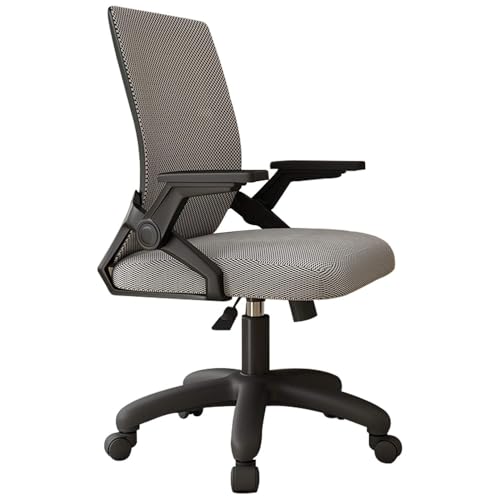 NMVAWIPT Bürostuhl Mit Mittelhoher Rückenlehne Und Hochklappbaren Armlehnen – Ergonomischer Drehstuhl for Computertische, Höhenverstellbar(#3) von NMVAWIPT