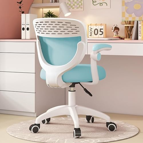 NMVAWIPT Drehbarer, Verstellbarer Stuhl for Schüler, Ergonomischer Schreibtischstuhl Mit 360° Drehbarer Fußstütze, Mitwachsender Bürostuhl for Zuhause Und Die Schule(Blue) von NMVAWIPT