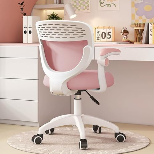 NMVAWIPT Drehbarer, Verstellbarer Stuhl for Schüler, Ergonomischer Schreibtischstuhl Mit 360° Drehbarer Fußstütze, Mitwachsender Bürostuhl for Zuhause Und Die Schule(Pink) von NMVAWIPT