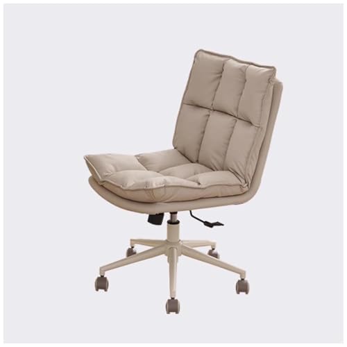NMVAWIPT Ergonomischer Bürostuhl Aus Leder, 360° Drehbarer Schreibtisch Mit Einstellbarer Höhe Und Unterstützender Rückenlehne, for Schlafzimmer, Zuhause(Gray1) von NMVAWIPT