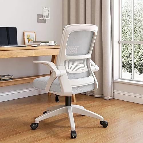 NMVAWIPT Ergonomischer Bürostuhl Aus Netzgewebe Mit Hochklappbaren Armlehnen, Computerstuhl Mit Hoher Rückenlehne Und Lordosenstütze, Höhenverstellbar Und 360° Drehbar(Color 1) von NMVAWIPT