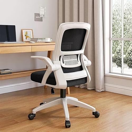 NMVAWIPT Ergonomischer Bürostuhl Aus Netzgewebe Mit Hochklappbaren Armlehnen, Computerstuhl Mit Hoher Rückenlehne Und Lordosenstütze, Höhenverstellbar Und 360° Drehbar(Color 3) von NMVAWIPT