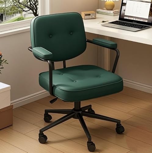 NMVAWIPT Ergonomischer Bürostuhl Mit PU-Leder – 360° Drehbar, Höhenverstellbar, Rollen for Zu Hause(Color 3) von NMVAWIPT