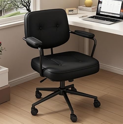 NMVAWIPT Ergonomischer Bürostuhl Mit PU-Leder – 360° Drehbar, Höhenverstellbar, Rollen for Zu Hause(Color 4) von NMVAWIPT
