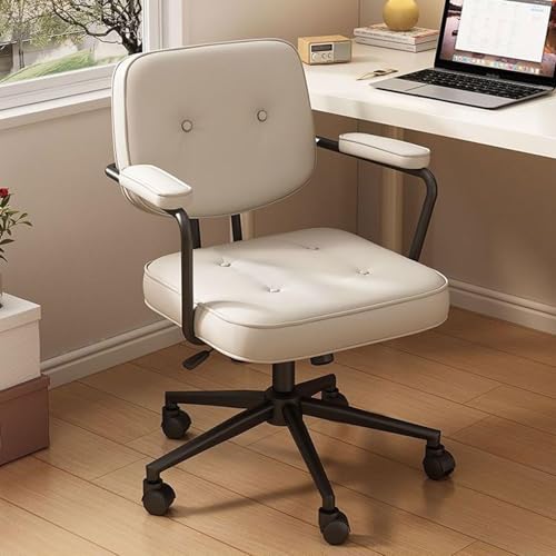 NMVAWIPT Ergonomischer Bürostuhl Mit PU-Leder – 360° Drehbar, Höhenverstellbar, Rollen for Zu Hause(Color 6) von NMVAWIPT