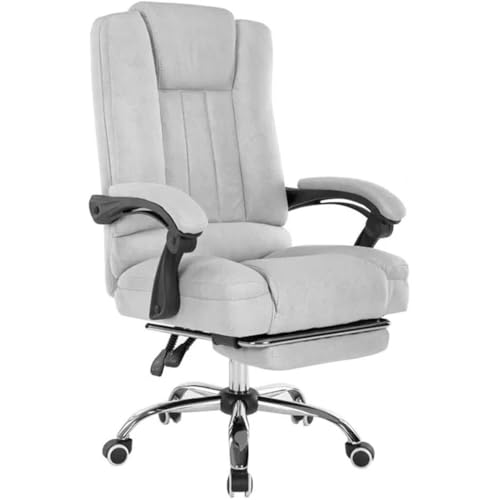 NMVAWIPT Ergonomischer Bürostuhl Mit Verstellbarer Rückenlehne Und Fußstütze, 145° Neigung, Höhenverstellbare Arbeitsfläche – Tech Cloth, Stahlbasis(A16) von NMVAWIPT