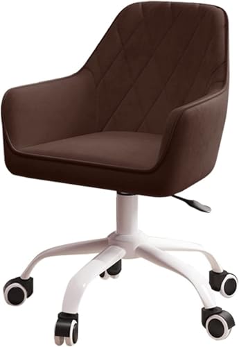 NMVAWIPT Ergonomischer Bürostuhl for Das Home Office – Höhenverstellbarer 360°-Drehschreibtischstuhl Mit Rückenlehne(Coffee) von NMVAWIPT