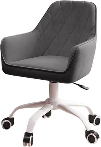 NMVAWIPT Ergonomischer Bürostuhl for Das Home Office – Höhenverstellbarer 360°-Drehschreibtischstuhl Mit Rückenlehne(Dark Grey) von NMVAWIPT
