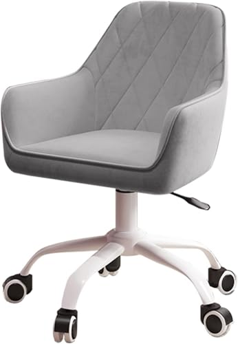 NMVAWIPT Ergonomischer Bürostuhl for Das Home Office – Höhenverstellbarer 360°-Drehschreibtischstuhl Mit Rückenlehne(Light Grey) von NMVAWIPT