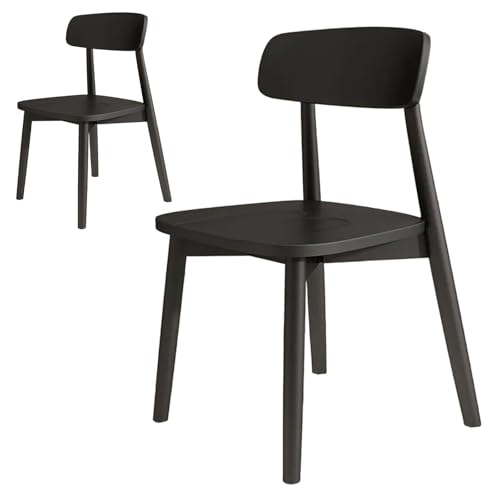 NMVAWIPT Esszimmerstühle Aus Massivholz Mit Gepolsterter Sitzfläche Und Abgerundeter Rückenlehne(Color 1,6pcs) von NMVAWIPT