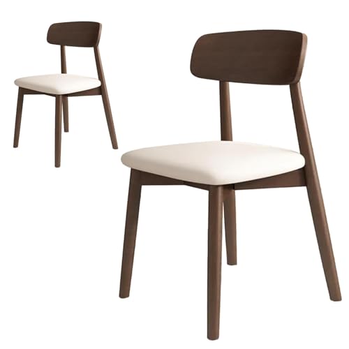 NMVAWIPT Esszimmerstühle Aus Massivholz Mit Gepolsterter Sitzfläche Und Abgerundeter Rückenlehne(Color 7,2pcs) von NMVAWIPT