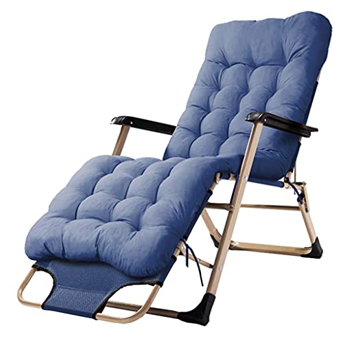 NMVAWIPT Folding Outdoor Garden Reclining Chairs, Patio Lounge Deck Chair Home Leisure, Adjustable Recliners(Blue) von NMVAWIPT