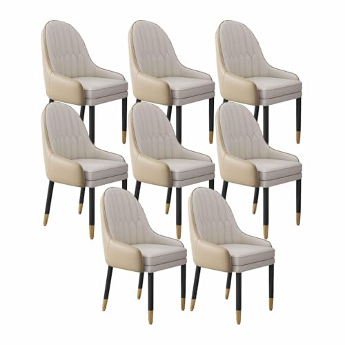 NMVAWIPT Gepolsterte Esszimmerstühle, Beine Aus Massivem Holz, Weich Gepolsterter Sitz, Bequeme Rückenlehne(Color 30,8pcs) von NMVAWIPT