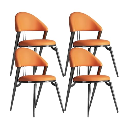 NMVAWIPT Gepolsterte Esszimmerstühle, Zimmer Mit Hoher Rückenlehne, Küchenstuhl Metallbeinen(Style1,Set of 4) von NMVAWIPT